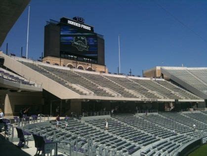 This unique home is adjacent to the tcu football stadium parking lot. TCU Stadium | Stadium, Tcu, Football stadiums