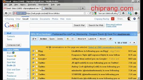 How To Delete All Emails From Gmail Inbox In One Go Youtube