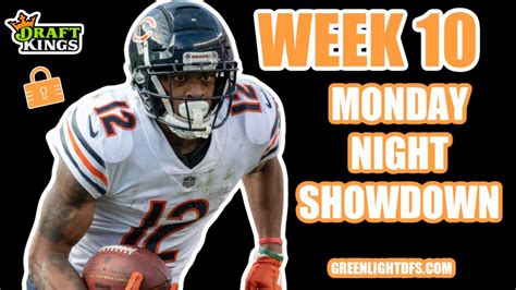 Week 10 Nfl Draftkings Picks Monday Night Showdown Youtube