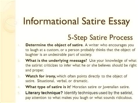 How To Write A Satire Essay Learn The Right Techniques To Cope With It
