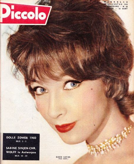 Dany Saval Piccolo Magazine 14 August 1960 Cover Photo Belgium