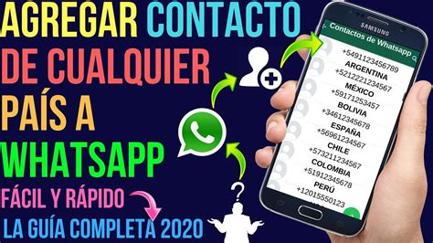 Como Agregar Contacto De Cualquier Pais A Whatsappcomo Agregar Numero