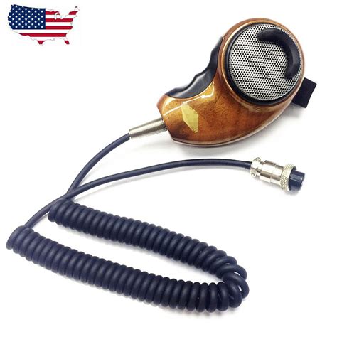 Wood Grain Hg M84w 4 Pin Noise Cancelling Cb Microphone For Cobra Uniden Usa Ebay