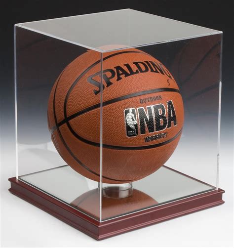 Sports Display Case W Wood Base Acrylic Casing And Lift Off Top