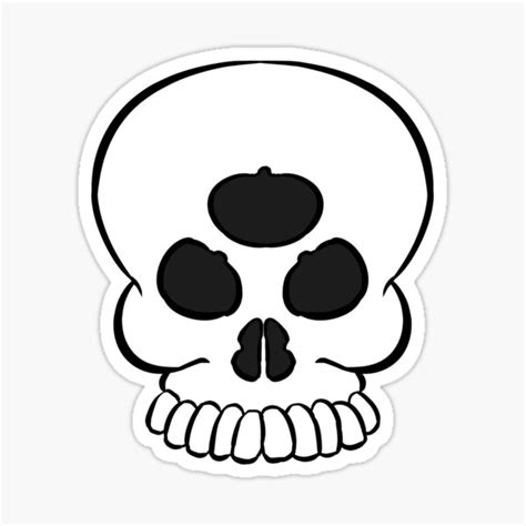 Odd Skull Sticker For Sale By Chutakoopas Redbubble