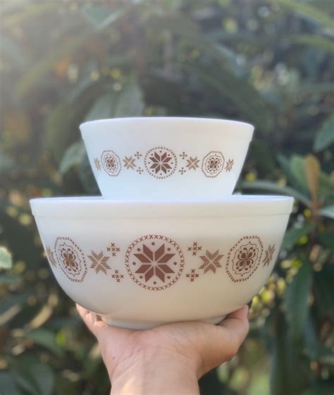 Vintage Pyrex 401 AND 403 Town And Country Mixing Bowls No Chips