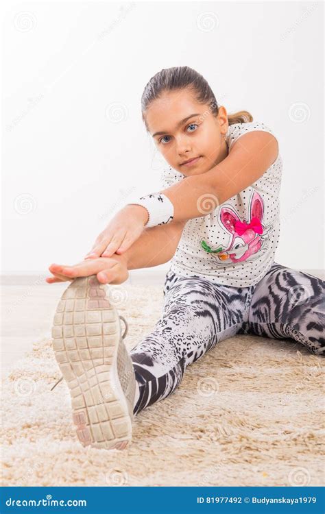 Teenage Girl Doing Stretching Exercises Stock Photo Image Of Balance