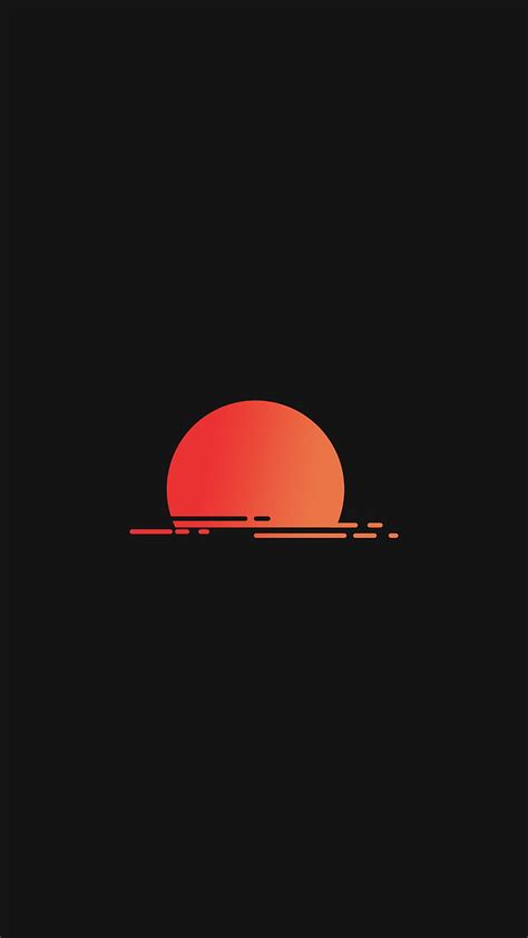 Online Crop Hd Wallpaper Black Background Minimalism Sunset