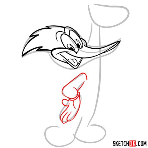 How To Draw Woody Woodpecker Sketchok Easy Drawing Guides