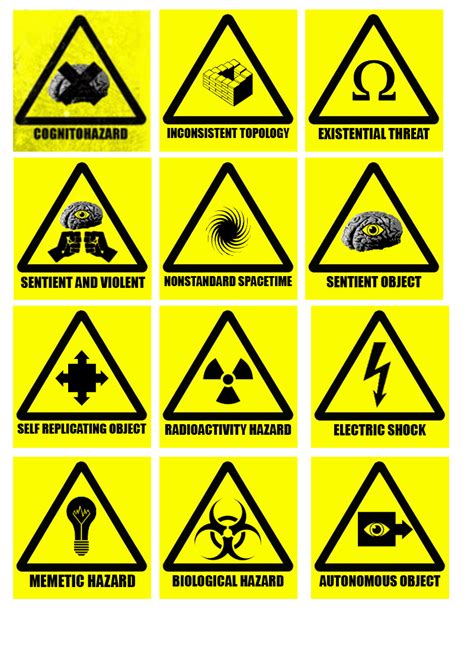 Printable Scp Warning Labels Scp Foundation
