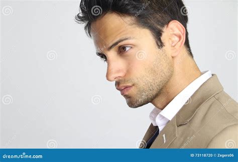 Side Face Of An Handsome Man Stock Photo Image Of Model Portrait