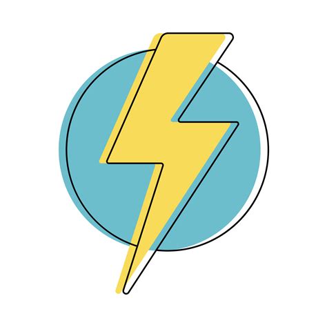 Simple Flat Lightning Electric Power Icon Energy And Electricity