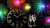 HD wallpaper: New Year To Celebrate, clock, fireworks, new years eve ...