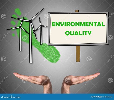 Environmental Quality Concept Sustained By Open Hands Stock