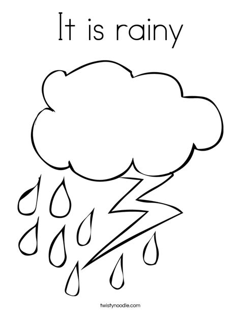 Rain Cloud Colouring Pages Coloring Home