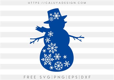 Free Snow Flake Snowman Svg Png Eps And Dxf By Caluya Design