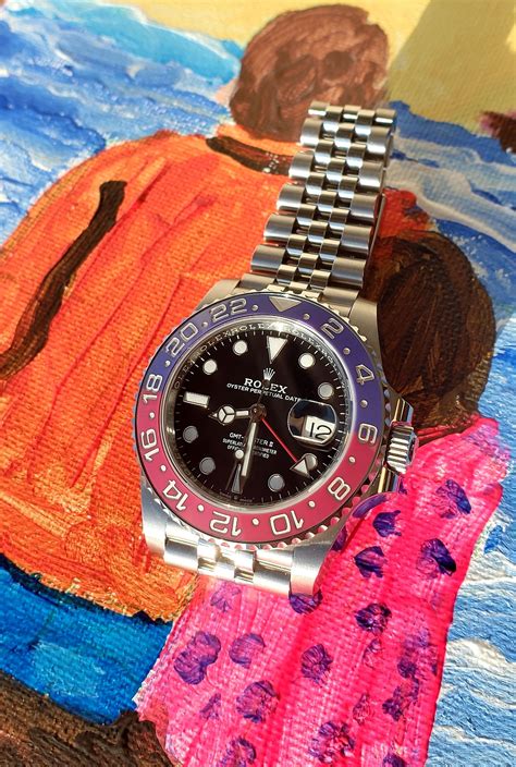 Rolex Gmt Master Ii Pepsi Catching The Morning Light At The