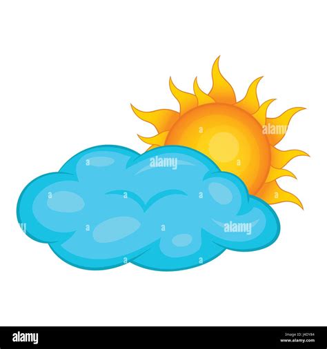 Fotomural Estilo De Dibujos Animados Sol Y Las Nubes Pixerses Images
