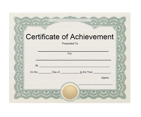 Free Editable Printable Certificates Of Achievement Free Printable