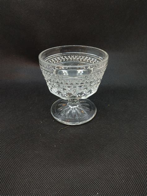 Anchor Hocking Wexford Style Diamond Pattern Pressed Clear Etsy