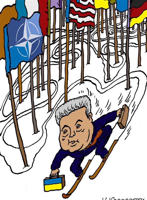 Nato Summit Brussels 2018 And President Of Ukraine Cartoon Movement