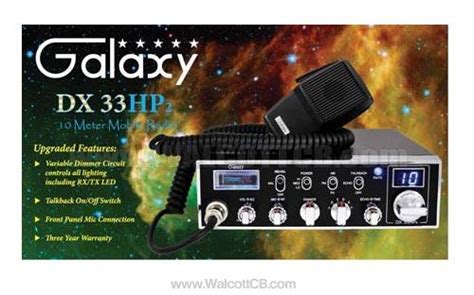 Galaxy Dx33hp 10 Meter Amateur Radio Walcott Radio