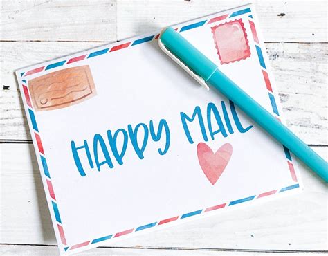 Instantly send a printed greeting card to your family and friends. Free Printable Card Happy Mail - Everyday Party Magazine