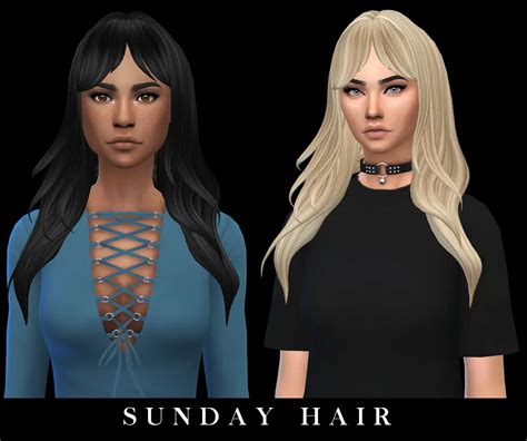 Leo 4 Sims Sunday Hair Recolored Sims 4 Hairs