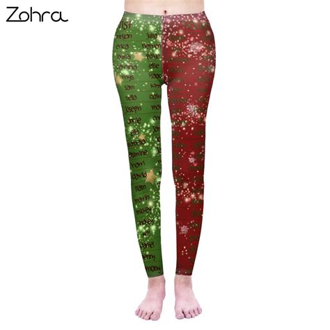 Zohra Fashion Women Legging Naughty Or Nice Printing Leggins Workou