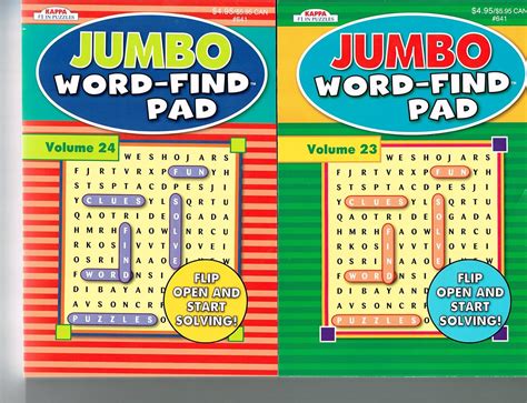 Jumbo Word Find Pad Set Of 2 See Seller Comments For