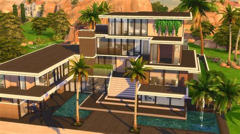 Moje Nejlepší Moderní Stavba Sims 4 Speedbuild Cz Youtube