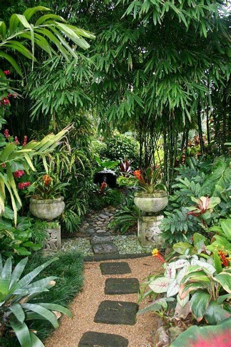 30 Fresh And Calming Tropical Garden Ideas Tropical Backyard