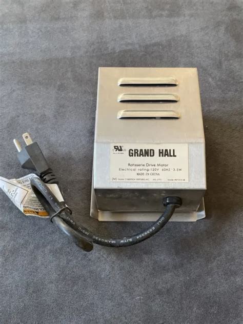 Grand Hall Rotisserie Drive Motor 120 Volt Model P07101014b Parts 15