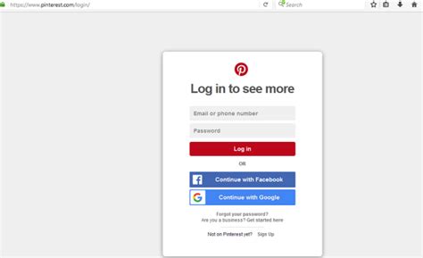 Pinterest Login Sign In And Sign Up