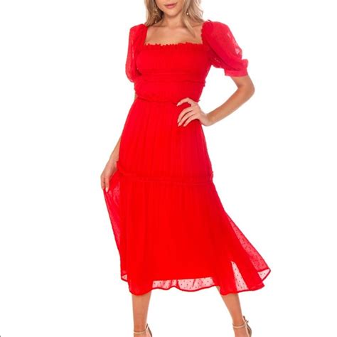 Lani The Label Dresses Lani The Label Red Midi Dress Nwt Poshmark