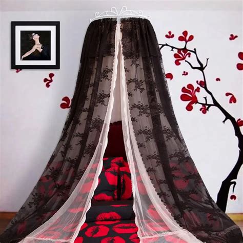 Luxury Palace Princess Black Mosquito Net Bed Mantle Bed Curtain Bed