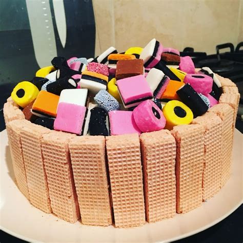 Chocolate Free Alternative To A Kitkat Cake Pink Wafers And Liquorice