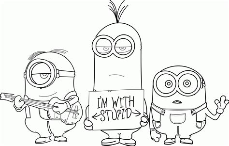 Minions Coloring Pages Bob Coloring Home