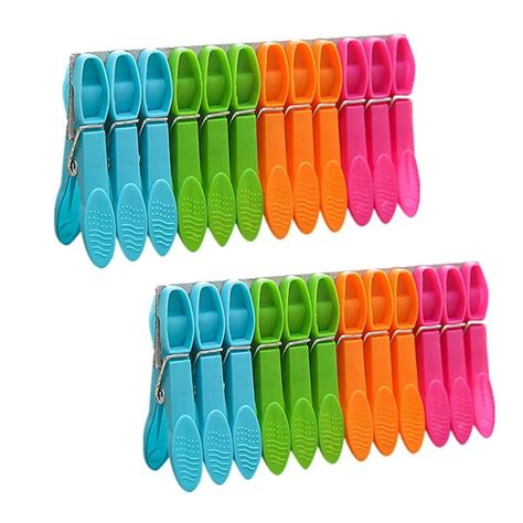 yynkm school supplies clearance 24pcs colorful plastic clothespins heavy duty laundry clothes