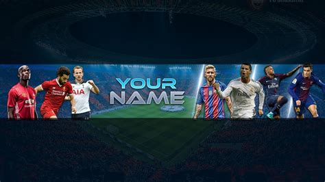 Free Football Banner Template For Youtube Channel 24 Photoshop I
