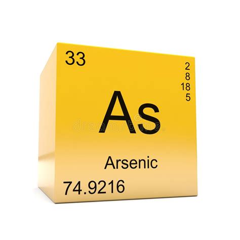Símbolo Arsénico Del Elemento Químico De La Tabla Periódica Stock De
