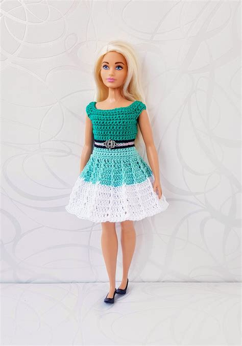 Curvy Barbie Clothes Fashionistas Barbie Crochet Dress For Curvy Barbie Doll Crochet Dress