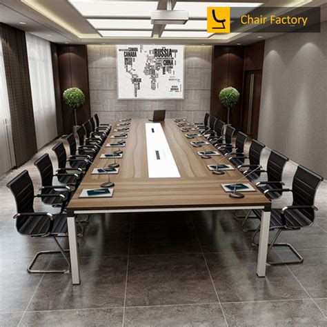 Irvine 18 Seater Long Rectangular Conference Table For Press Conference