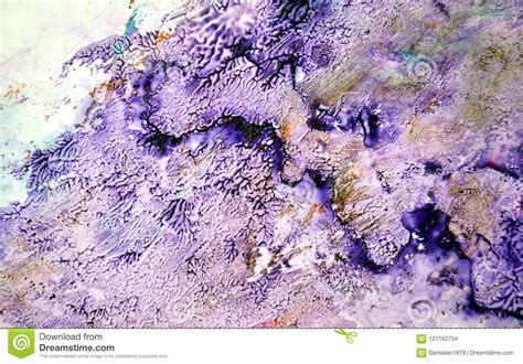 Colors Wet Purple Blue Painting Spots Background Paint And Water