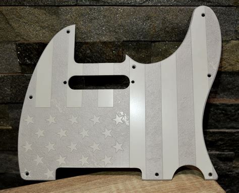 American Flag Textured Pickguard White Fits Fender Telecaster Usa Made Beyond Custom Guitars