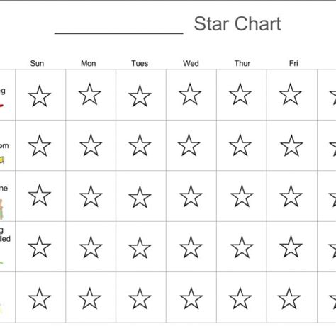 Behavior Star Chart Star Chart For Kids Star Behavior Charts