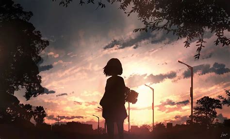 Anime Sunset Original Art Wallpaper Hd Anime 4k Wallpapers Images Photos