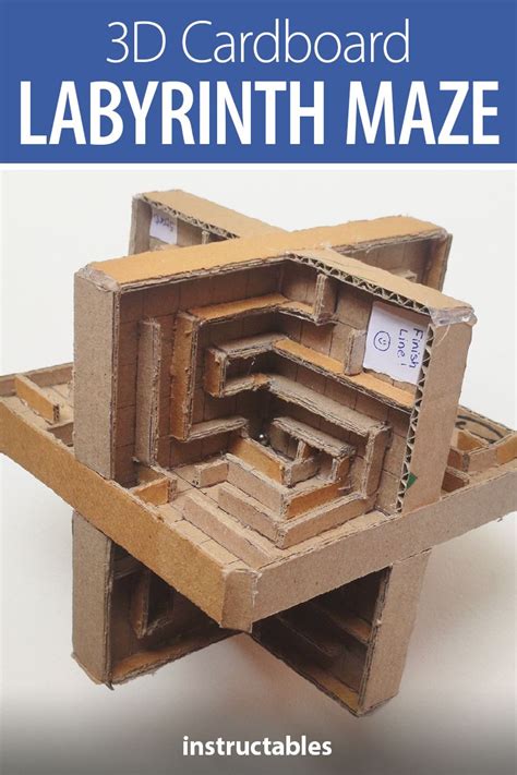 3d Cardboard Labyrinth Maze Cardboard Sculpture Cardboard Toys