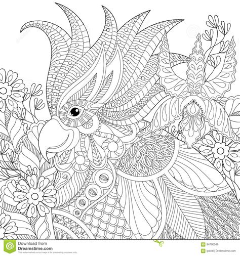 2) click on the image in the bottom half of the screen to make that frame active. Exotic Zentangle Cockatoo Parrot For Adult Anti Stress ...