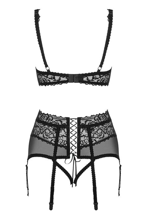 Obsessive Sexy Lace Lingerie Set 867 Seg 1 Black